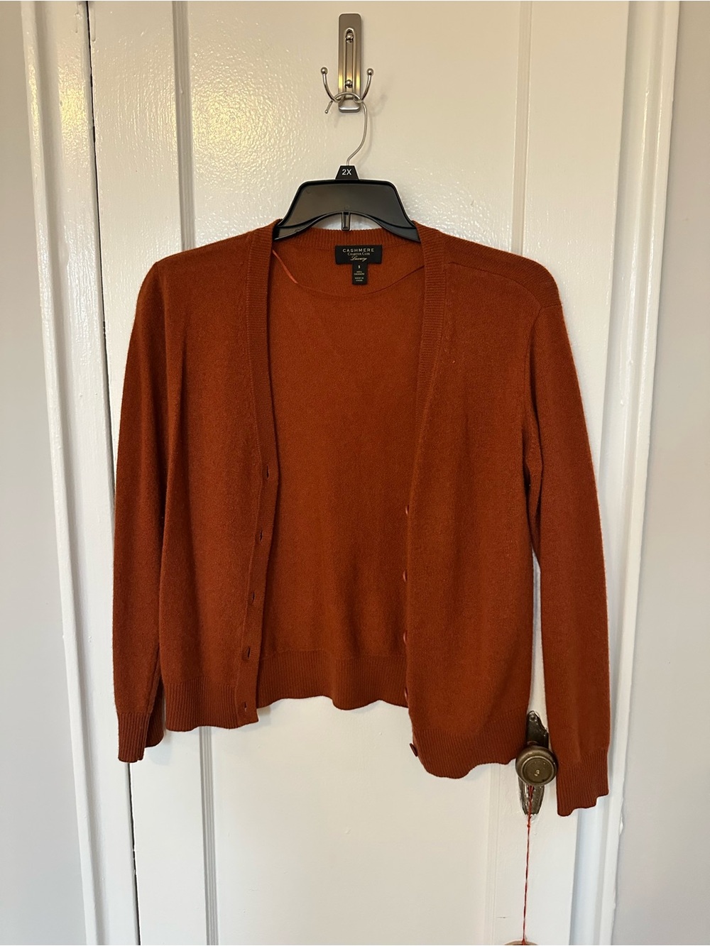 Charter Club Rust Orange Cardigan Sweater